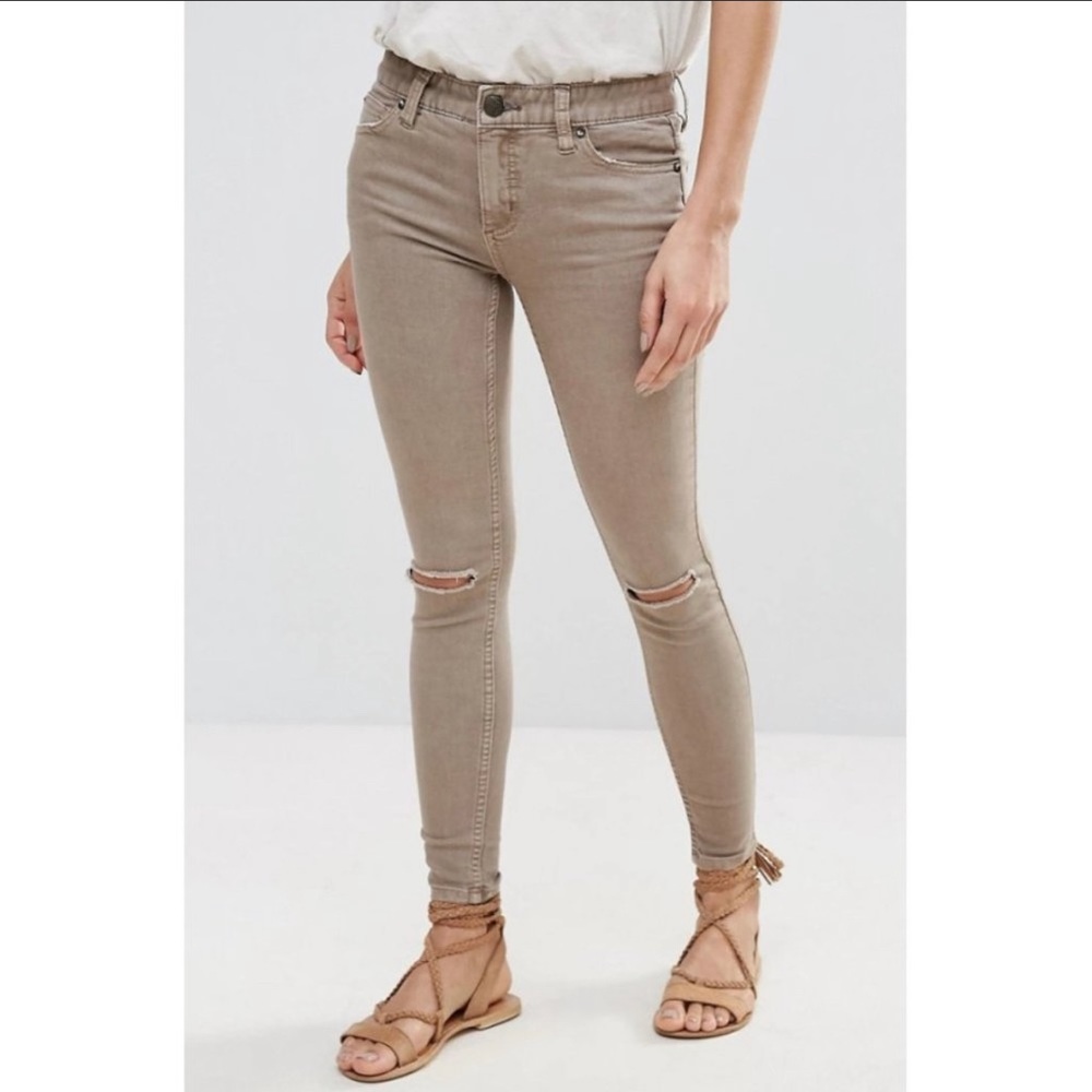 Free People Tan Taupe Jeans